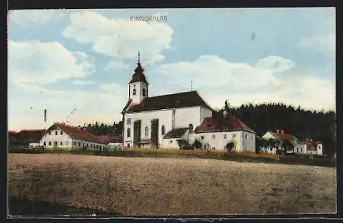 AK Kirchschlag bei Linz, Ortsansicht mit der Kirche