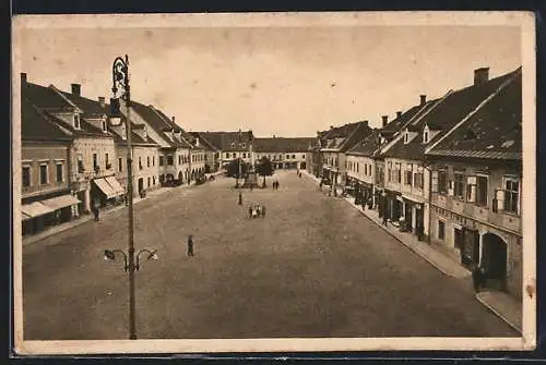 AK Knittelfeld, Hauptplatz mit dem Denkmal