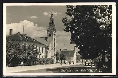 AK Breitenau am Steinfelde, Volksschule und Kirche