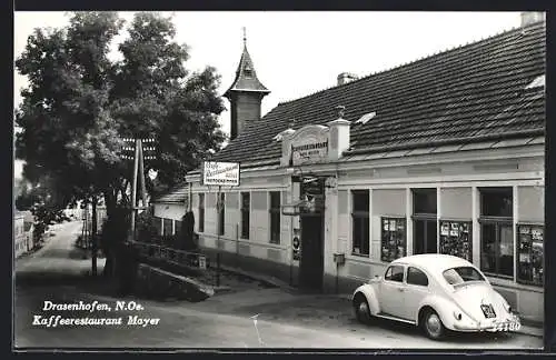 AK Drasenhofen, Café-Restaurant Mayer, VW-Käfer