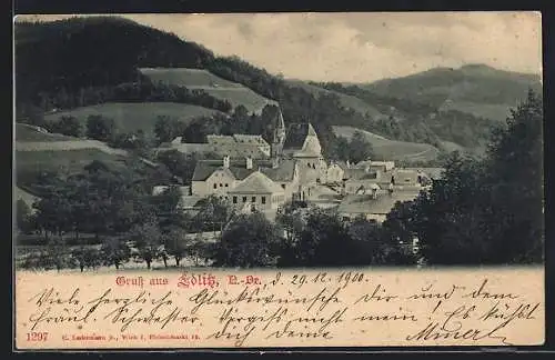 AK Edlitz /N.-Oe., Panorama mit Kirche