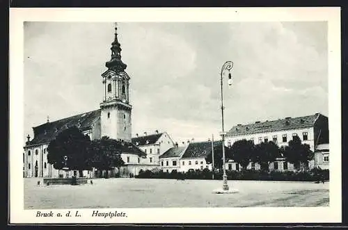 AK Bruck a. L., Hauptplatz mit Kirche