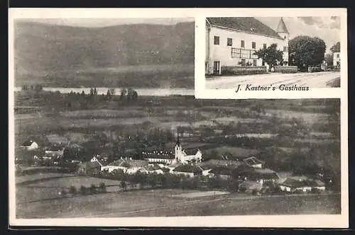 AK Pupping /Ob.-Oe., J. Kastner`s Gasthaus, Ortsansicht