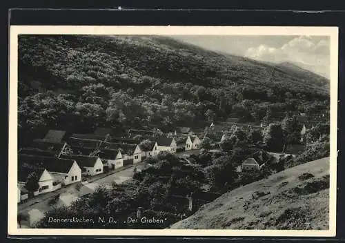 AK Donnerskirchen /N. D., Sidelung Der Graben am Waldrand