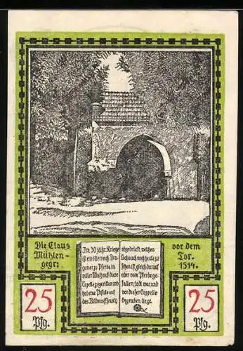 Notgeld Soldin 1921, 25 Pfennig, Vor dem Thor