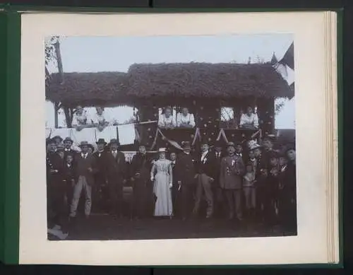 Fotoalbum mit 11 Fotografien Ansicht Tuttlingen, Landwirtschaftl. Berzirksfest Tuttlinge 1901, Tracht, Ziegengespann