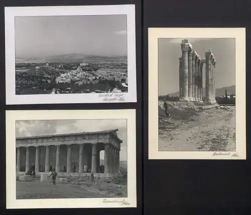 3 Fotoalben mit 204 Fotografien Ansicht Malta, Hellasfahrt 1936 in drei Bänden, Ragusa, Korfu, Delphi, Venedig