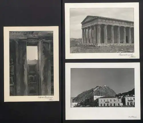 3 Fotoalben mit 204 Fotografien Ansicht Malta, Hellasfahrt 1936 in drei Bänden, Ragusa, Korfu, Delphi, Venedig