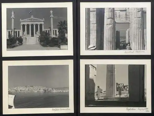 3 Fotoalben mit 204 Fotografien Ansicht Malta, Hellasfahrt 1936 in drei Bänden, Ragusa, Korfu, Delphi, Venedig