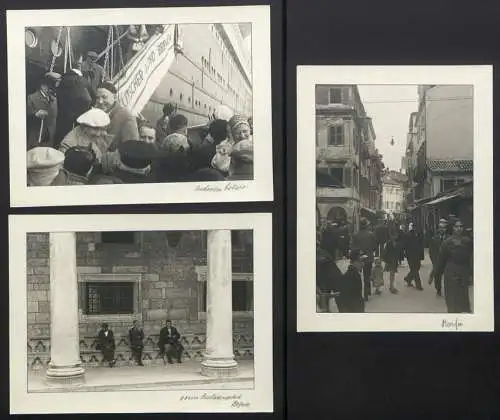 3 Fotoalben mit 204 Fotografien Ansicht Malta, Hellasfahrt 1936 in drei Bänden, Ragusa, Korfu, Delphi, Venedig