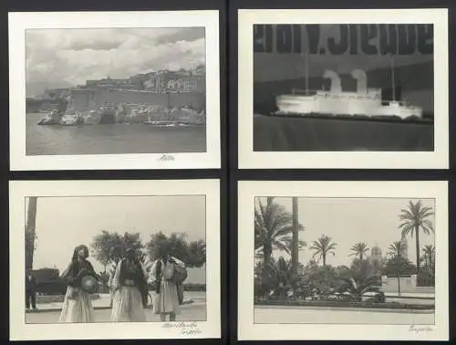 3 Fotoalben mit 204 Fotografien Ansicht Malta, Hellasfahrt 1936 in drei Bänden, Ragusa, Korfu, Delphi, Venedig