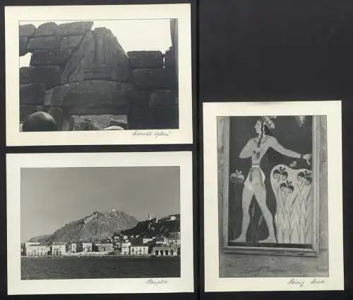 3 Fotoalben mit 204 Fotografien Ansicht Malta, Hellasfahrt 1936 in drei Bänden, Ragusa, Korfu, Delphi, Venedig