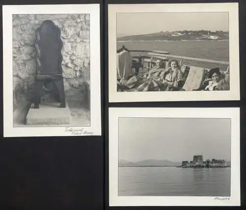 3 Fotoalben mit 204 Fotografien Ansicht Malta, Hellasfahrt 1936 in drei Bänden, Ragusa, Korfu, Delphi, Venedig