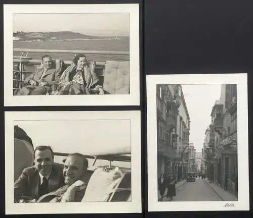 3 Fotoalben mit 204 Fotografien Ansicht Malta, Hellasfahrt 1936 in drei Bänden, Ragusa, Korfu, Delphi, Venedig