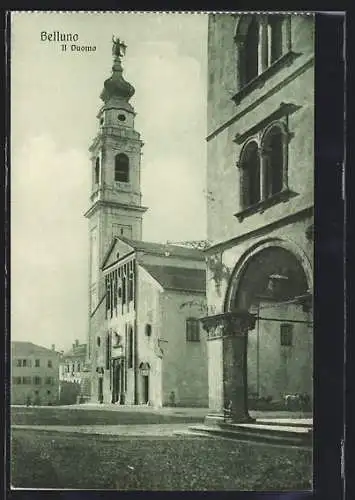 AK Belluno, il Duomo, Blick zum Dom