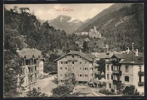 AK Sand in Taufers, Gasthaus zur Post und Post-Villa