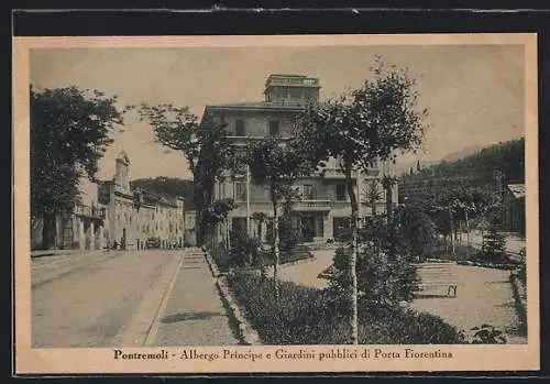 AK Pontremoli, Albergo Principe e Giardini pubblici di Porta Fiorentina