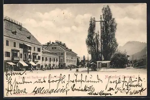 AK Niederdorf /Pustertal, Partie mit Gasthaus der Frau Emma