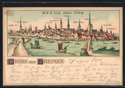 AK Bremen, Stadt anno 1564