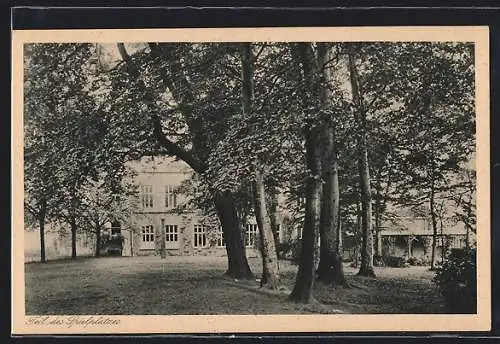 AK Werl i. Westf., Kloster der Ursulinen, Oberlyzeum und Mittelschule, Teil des Spielplatzes