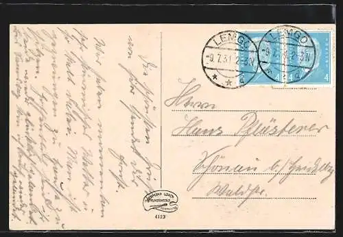 AK Lemgo, das Rathaus, Wallpartie, St. Johannisturm, Schkoss Brake, Marktplatz