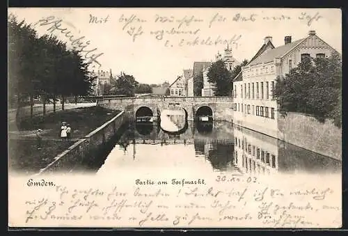 AK Emden / Ostfriesland, Partie am Torfmarkt