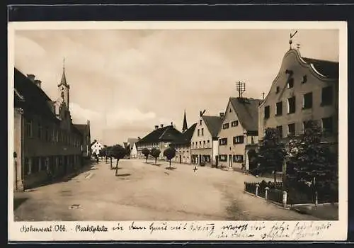 AK Hohenwart / Obb., Blick auf den Marktplatz