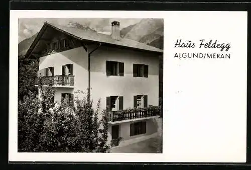 AK Algund /Meran, Die Pension Haus Feldegg