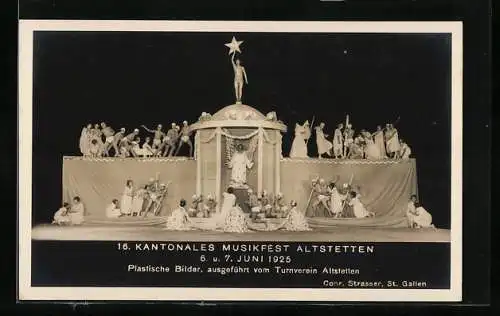 AK Altstetten, 16. Kantonales Musikfest, 1925, Plastische Bilder, ausgeführt vom Turnverein