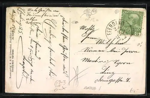 Künstler-AK Eferding /Ober-Oesterreich, Ortsansicht aus dem Jahre 1677 nach Merian