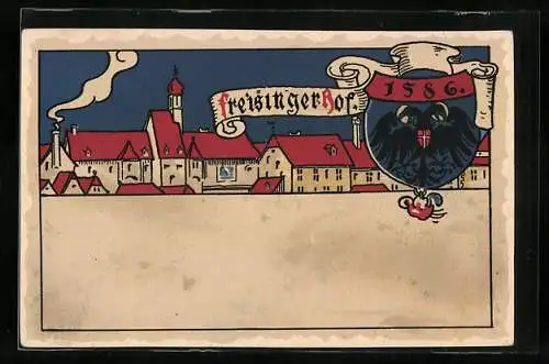 Künstler-AK Alt-Wien, Gasthaus Freisinger Hof, 1586