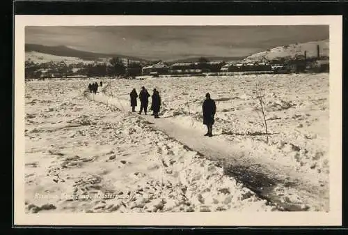 AK Klosterneuburg, Teilansicht mit Eisstoss-Übergang