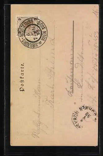 Künstler-AK Wien, Jubiläums-Ausstellung 1898, Ausstellungsgelände