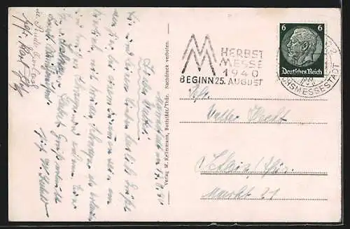 AK Mannstedt /Thr., Gasthaus zur Friedenseiche u. Geschäftshaus von A. König, Siedelhof, Brauhausbrücke