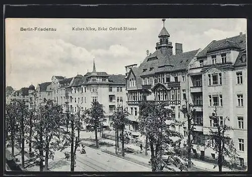 AK Berlin-Friedenau, Kaiser-Allee Ecke Ortrud-Strasse