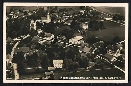 AK Traubing /Oberbayern, Ortsansicht vom Flugzeug aus