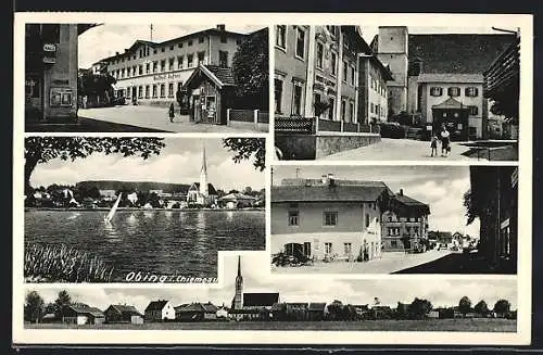 AK Obing i. Chiemgau, Gasthof Kufner, Gasthaus, Strassenpartie