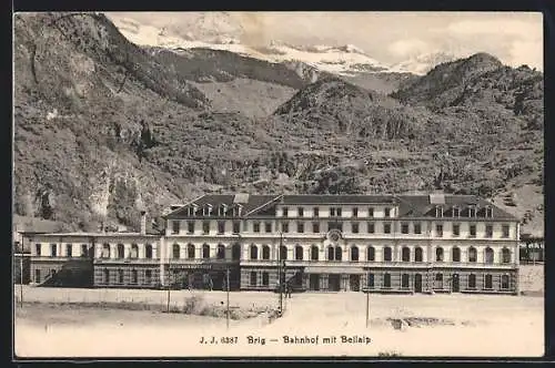 AK Brig, Bahnhof mit Bellalp