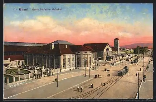 AK Basel, Der neue Badische Bahnhof