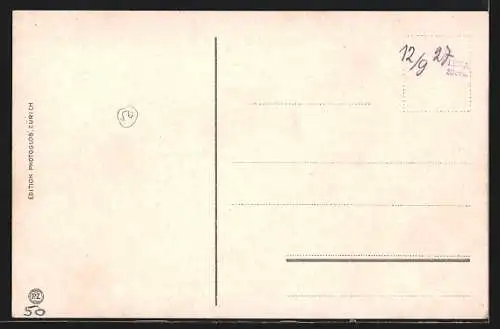 AK Basel, Strassenbahn vor dem Hauptbahnhof