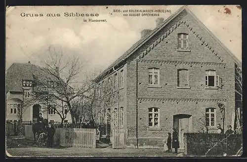 AK Sibbesse /Hann., Bier- u. Kolonialhandlung v. August Oppermann