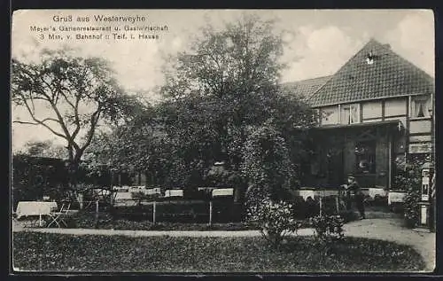 AK Westerweyhe, Meyer`s Gartenrestaurant und Gastwirtschaft