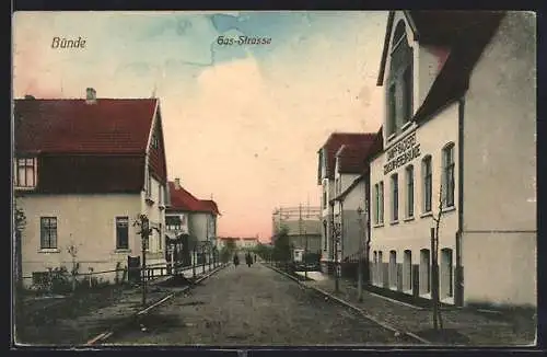 AK Bünde, Dampfbäckerei und Consumverein in der Gas-Strasse