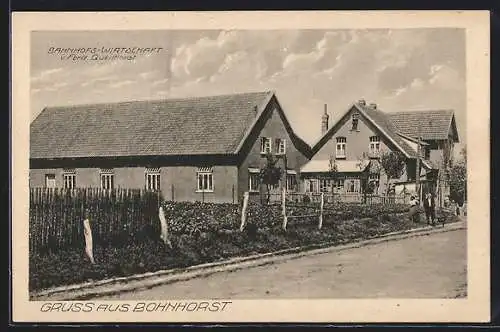 AK Bohnhorst, Bahnhofs-Wirtschaft v. Ferd. Quellhorst
