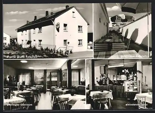 AK Poppenhausen / Unterfranken, Speisehaus-Café Bergluft, Inh. L. Kraus