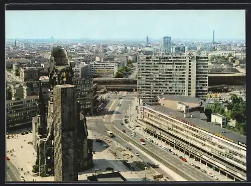 AK Berlin-Charlottenburg, Hardenbergstrasse mit Gedächtniskirche