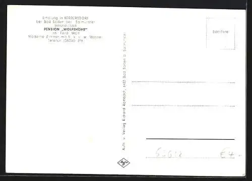 AK Kerbersdorf, Pension Wolfshöhe, Inh. Ferdi Wolf, Ortsansicht