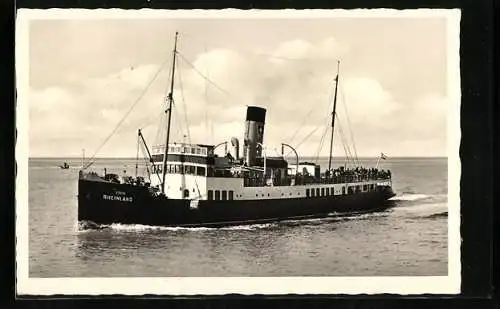AK Passagierschiff Rheinland in Fahrt