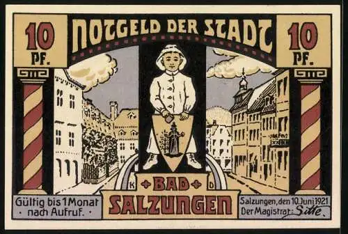 Notgeld Bad Salzungen 1921, 10 Pfennig, Die Kinderheilstätte Charlottenhall