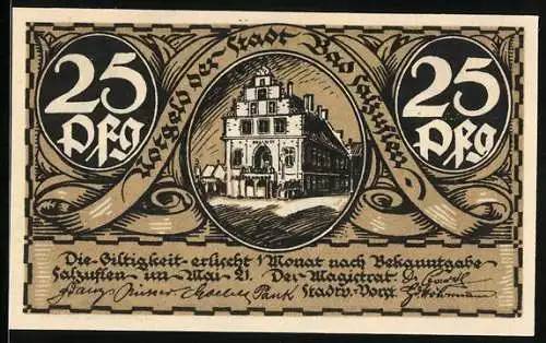 Notgeld Bad Salzuflen 1921, 25 Pfennig, Der Schmied